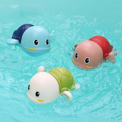 Wind-Up Swimming Turtle Bath Toys (Pack of 3)