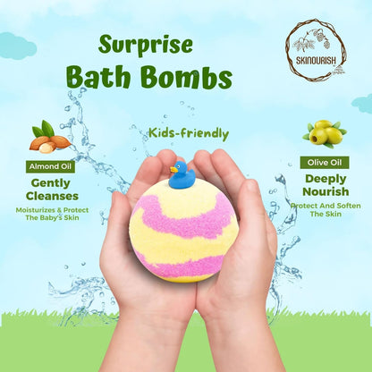 Luxury Aromatherapy Bath Bomb Gift Set with Surprise Duck (Pack of 12)