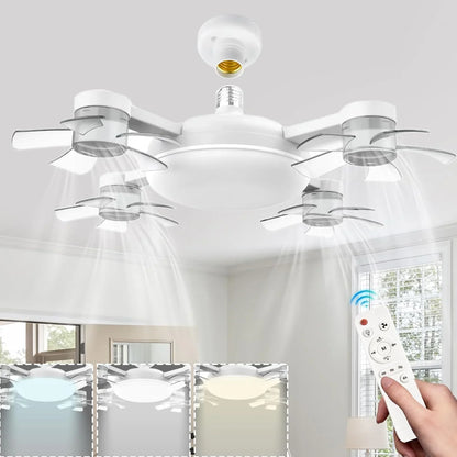 2-in-1 Drone LED Ceiling Fan & Light with Remote