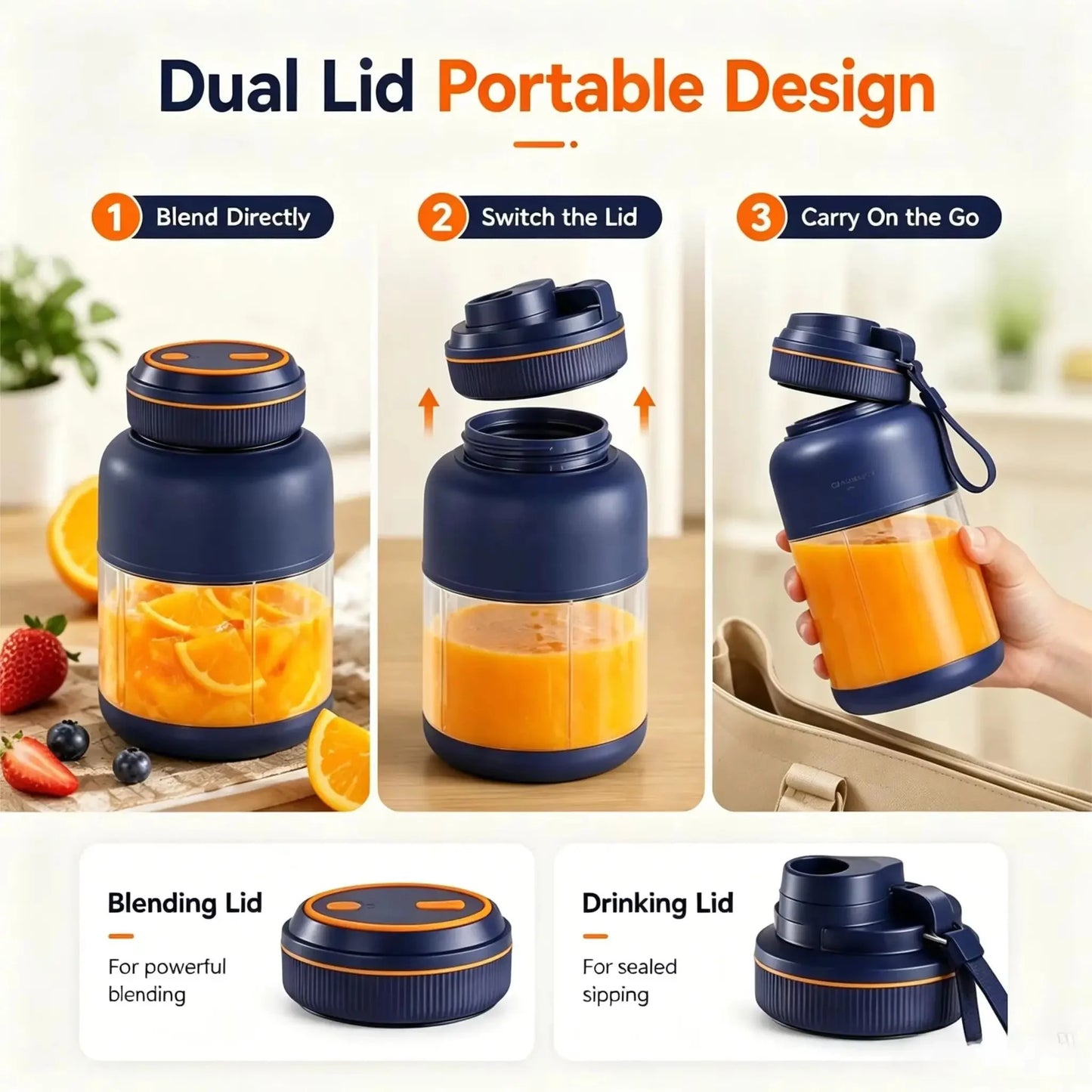 BlendGo Portable Blender Bottle